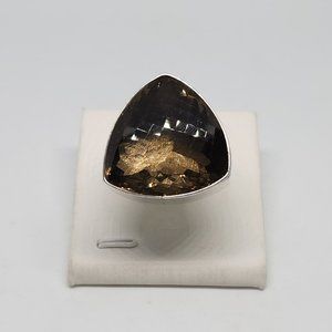 Charles Albert Faceted Smokey Quartz Sterling Ring